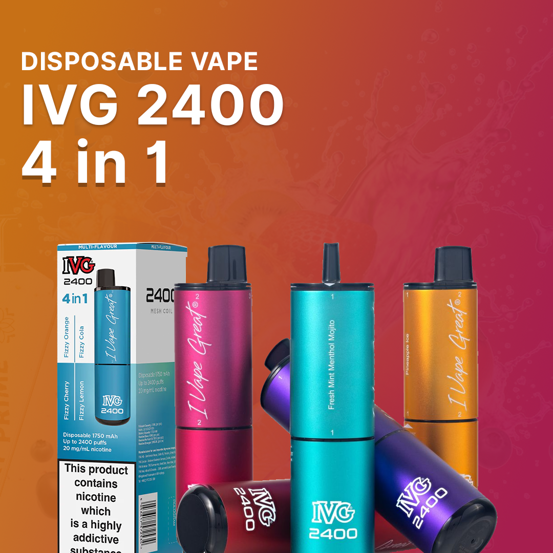 IVG 2400 Puffs 4 in 1 Disposable Vape Prime Vapes IVG 2400 Puffs 4 in 1 Disposable Vape Prime Vapes