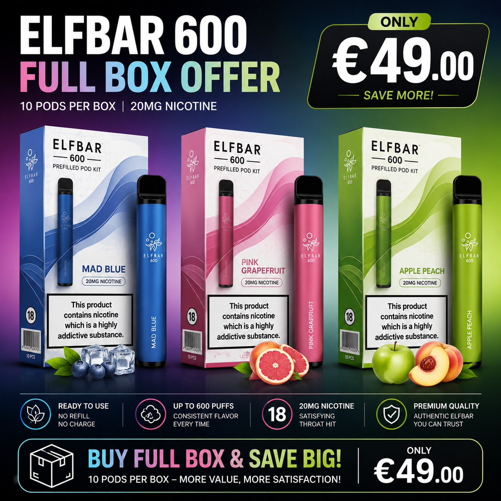 Elf Bar 600 Disposable Vape Box Pack