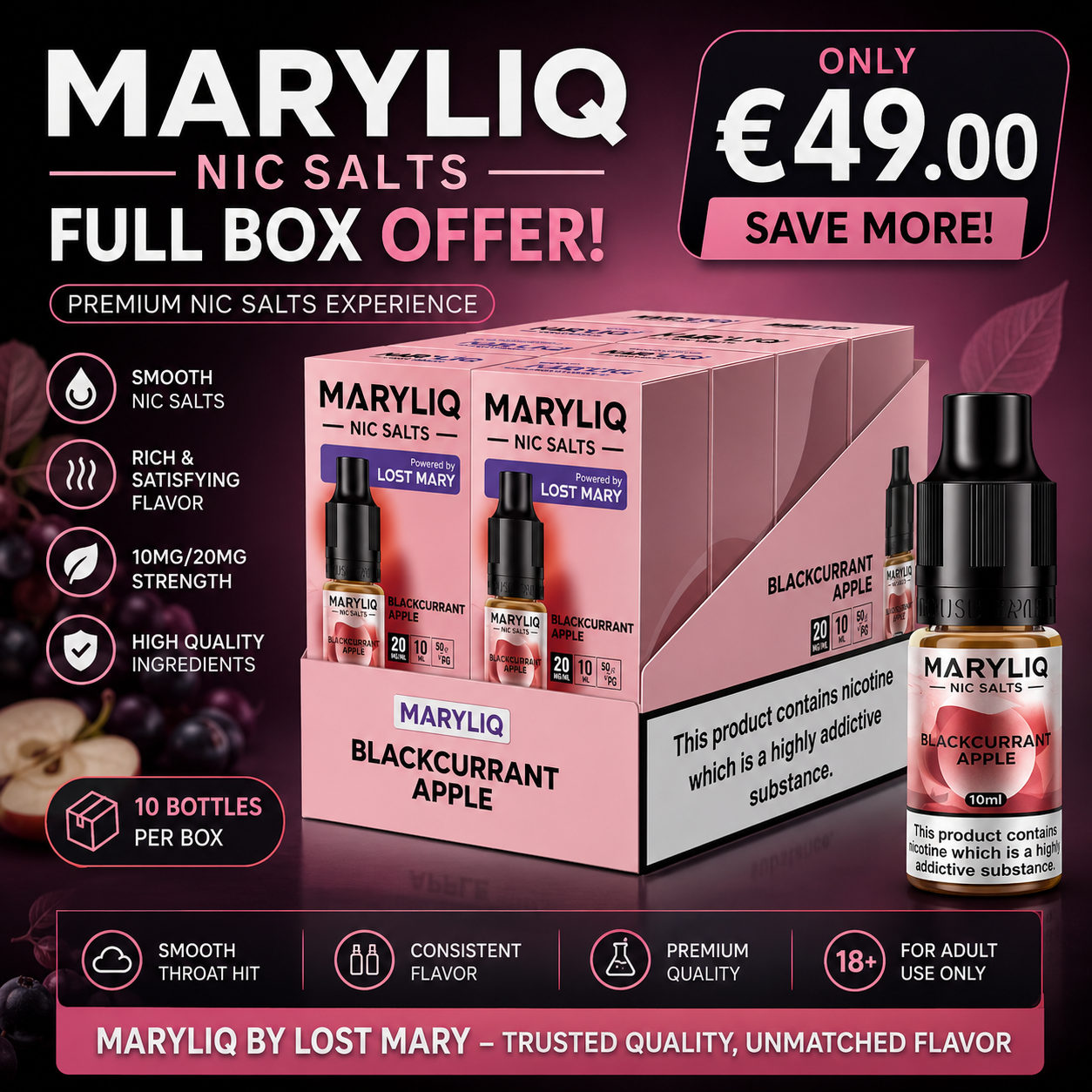 Lost Mary MARYLIQ Nic Salts Box Pack