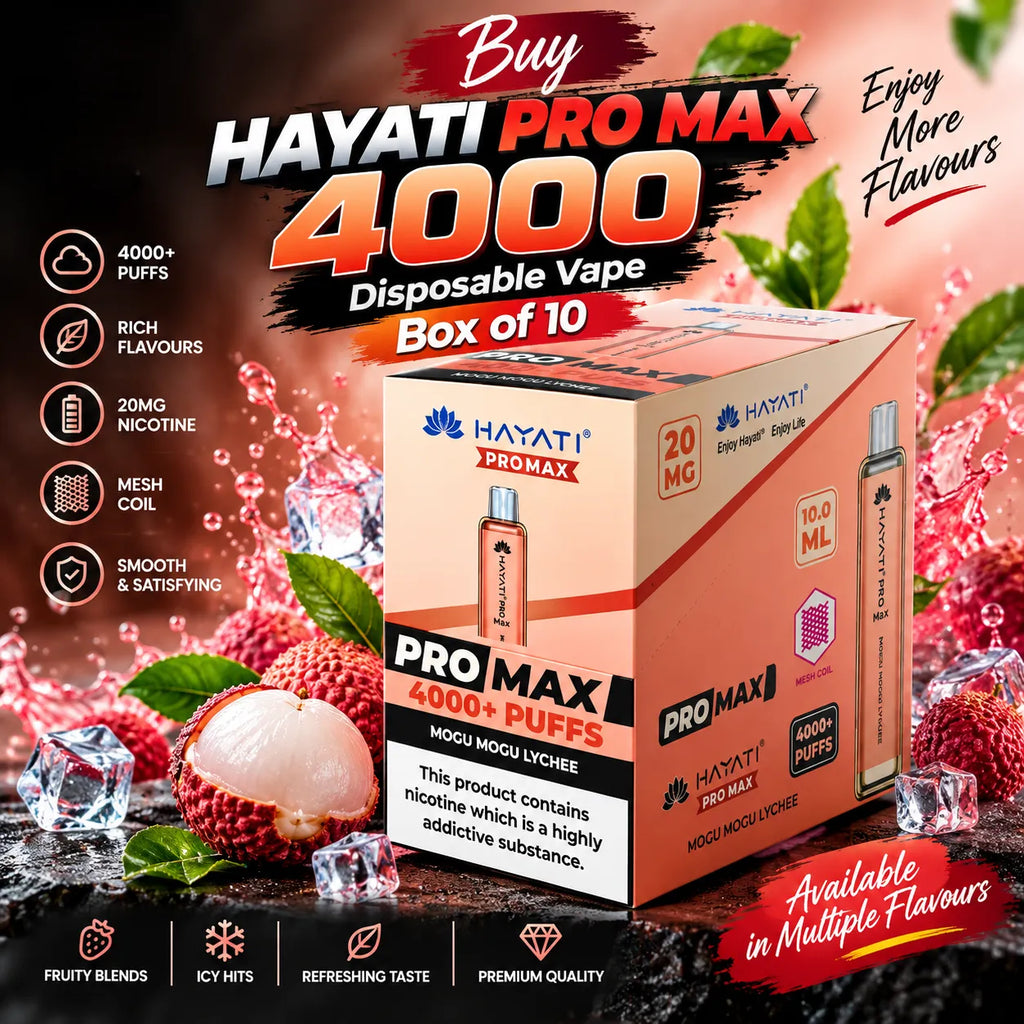 Buy Hayati Pro Max 4000 Disposable Vape Box of 10