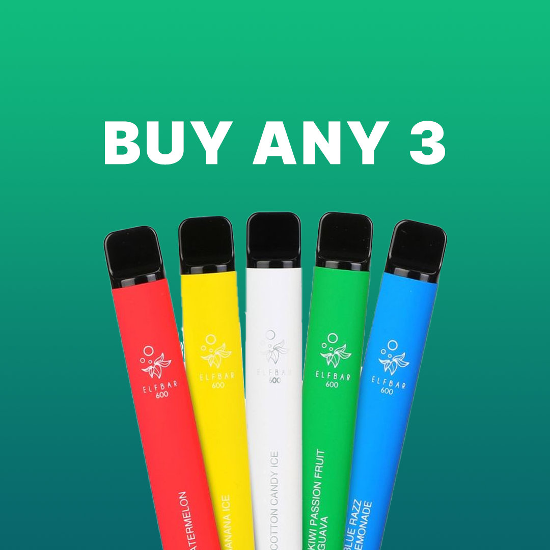 Offer Buy Any 3 Elf Bar 600 Disposable Vape