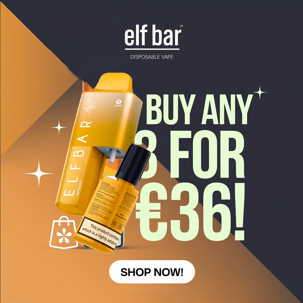 Offer Buy Any 3 Elf Bar AF5000 Disposable Vape  | Just in €36