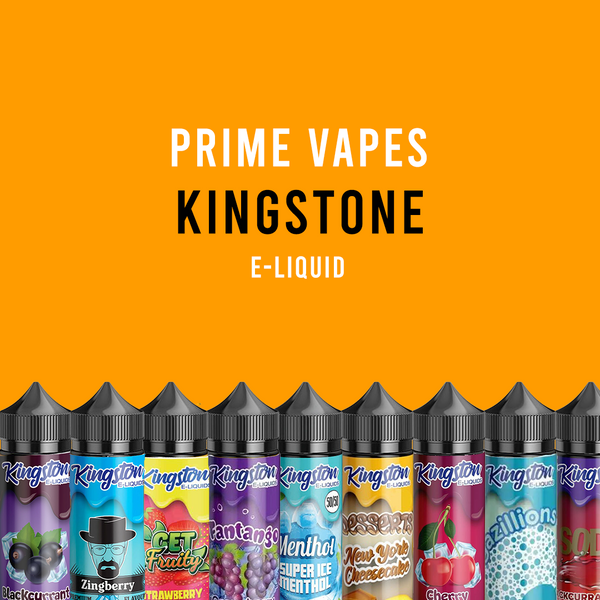Kingston E-Liquid bottle with vibrant flavor options for vaping