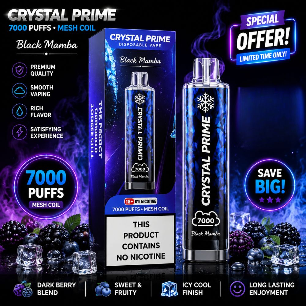Crystal Prime 7000 Puffs Zero Nicotine